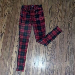 NEW Aqua tartan trousers. (Jeggings)